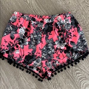 Floral tassel shorts